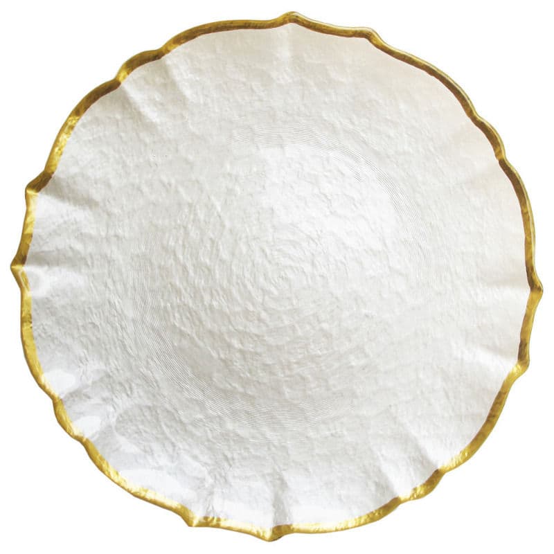 Pearl Glass Charger rental