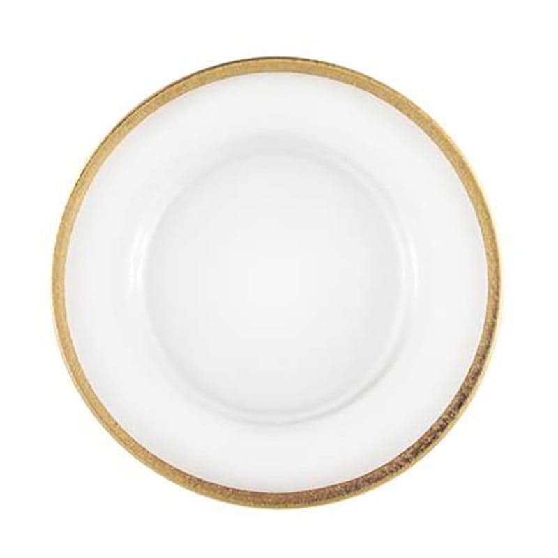 Rimmed Glass Charger rental