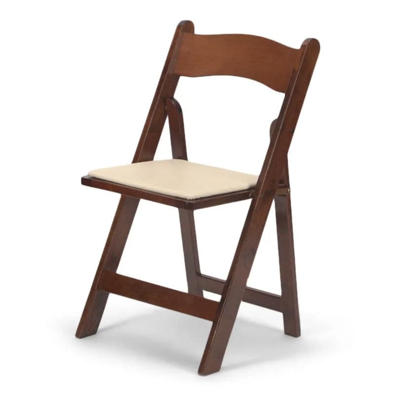 Wooden Padded Folding Chair rental alternate