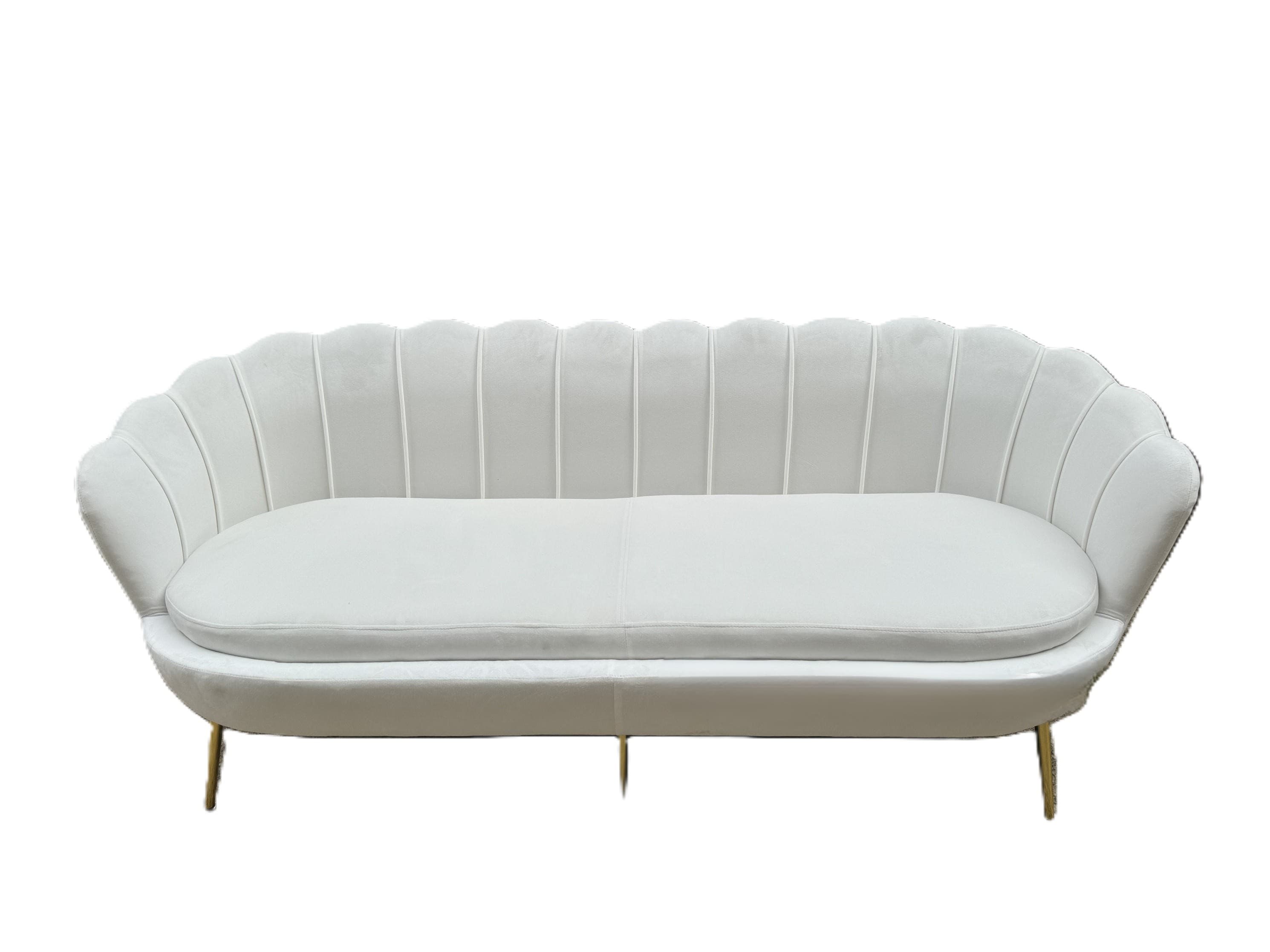 Seashell Sofa rental for weddings and events in San Diego, California